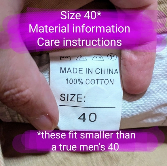 Linvich size 40* BNWOT, tan colour multi pocket, cargo shorts - Picture 2 of 11